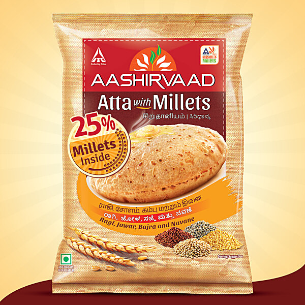 Aashirvaad Atta with Millets 1kg